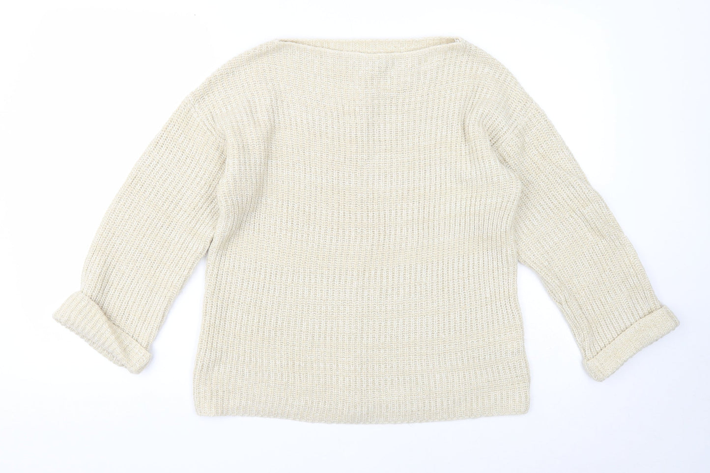 Atmosphere Womens Beige Roll Neck Acrylic Pullover Jumper Size 8