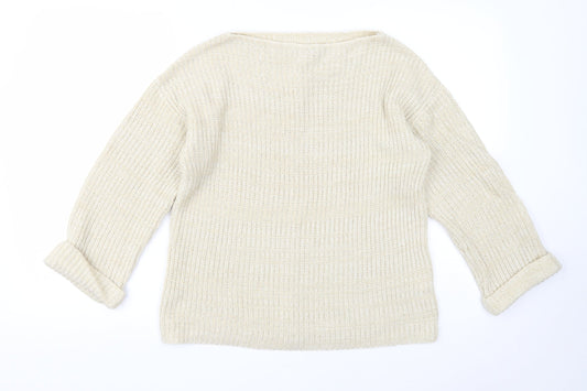Atmosphere Womens Beige Roll Neck Acrylic Pullover Jumper Size 8