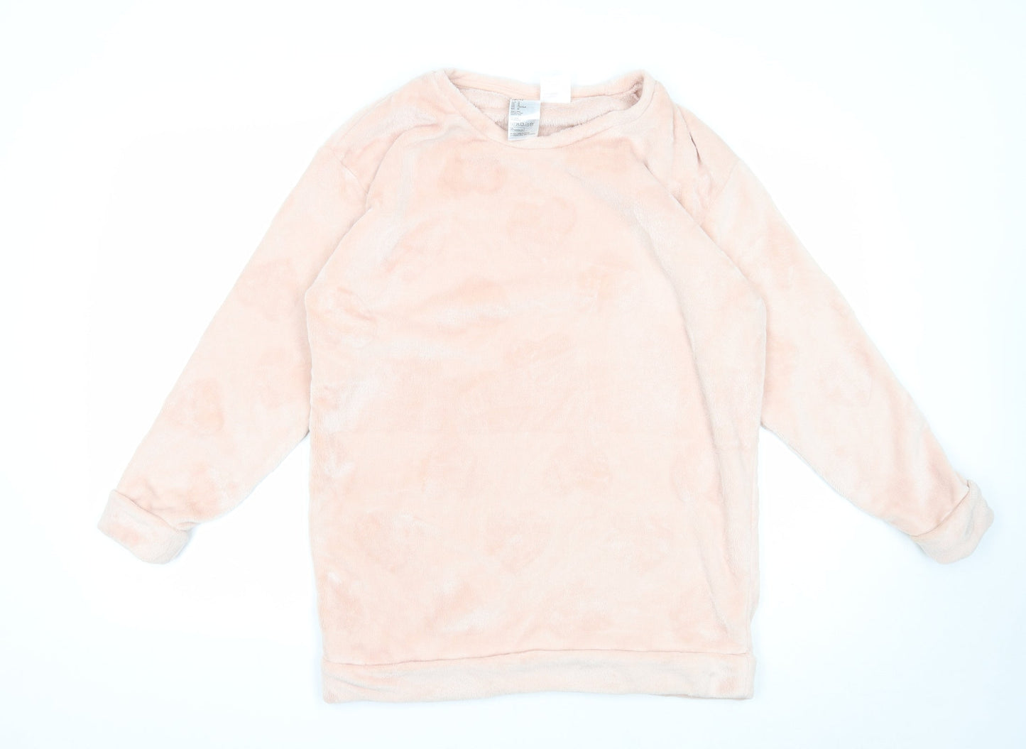 H&M Womens Pink Round Neck Polyester Pullover Jumper Size M