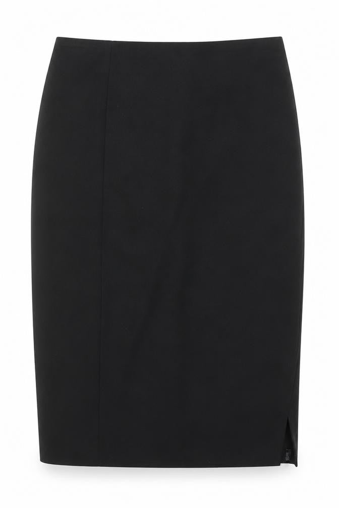 Aria Womens Black Polyester Straight & Pencil Skirt Size 14 Zip