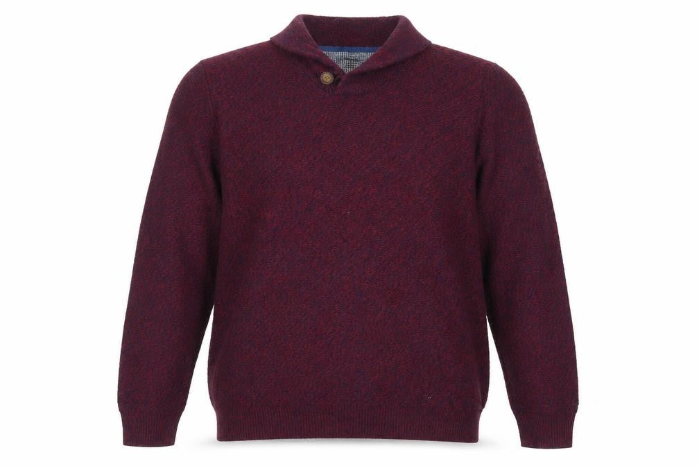 Burton Mens Red V-Neck Acrylic Pullover Jumper Size L