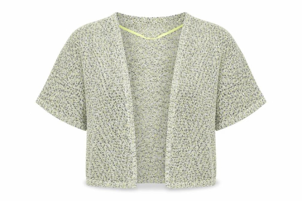 Atmosphere Womens Yellow V-Neck Cotton Shrug Jumper Size M
