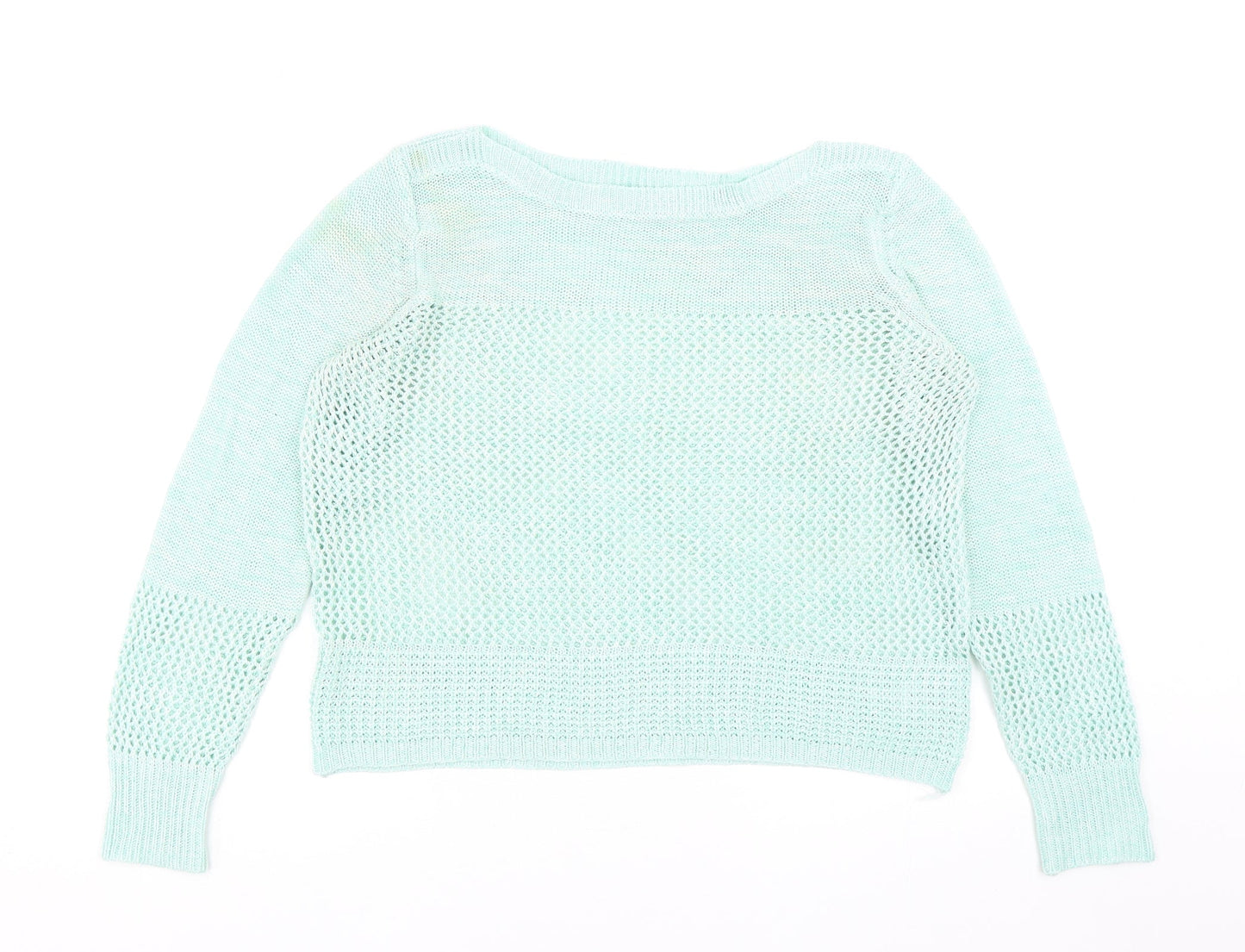 South Womens Green Roll Neck Acrylic Pullover Jumper Size 16