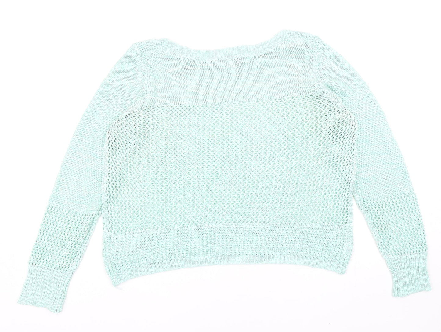 South Womens Green Roll Neck Acrylic Pullover Jumper Size 16