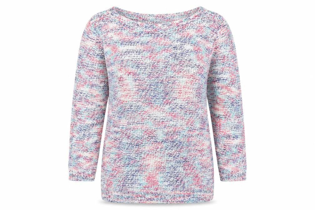 Per Una Womens Multicoloured Round Neck Acrylic Pullover Jumper Size 8
