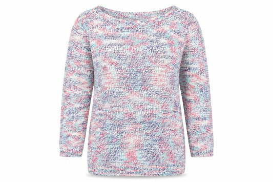Per Una Womens Multicoloured Round Neck Acrylic Pullover Jumper Size 8