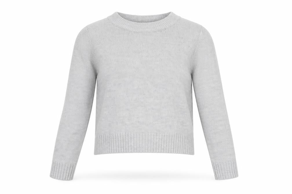 H&M Womens Grey Round Neck Acrylic Pullover Jumper Size XS