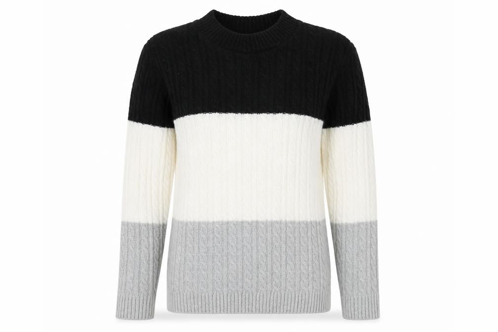 Pure & Natural Womens Multicoloured Roll Neck Striped Acrylic Pullover Jumper Size M