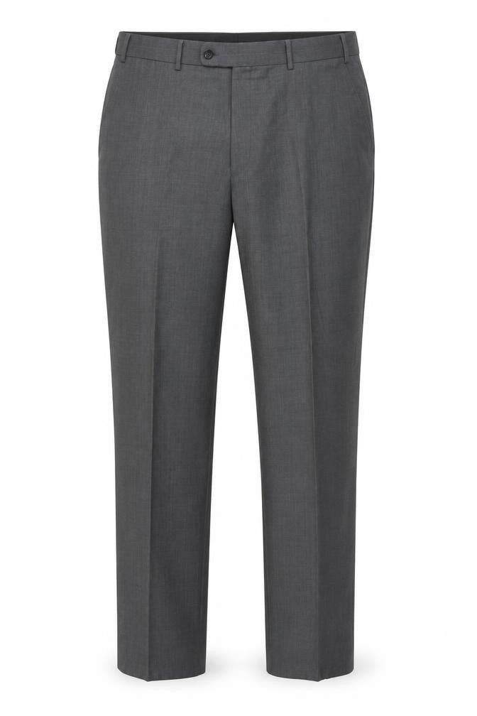 Full Circle Mens Grey Wool Trousers Size 44 in Regular Zip