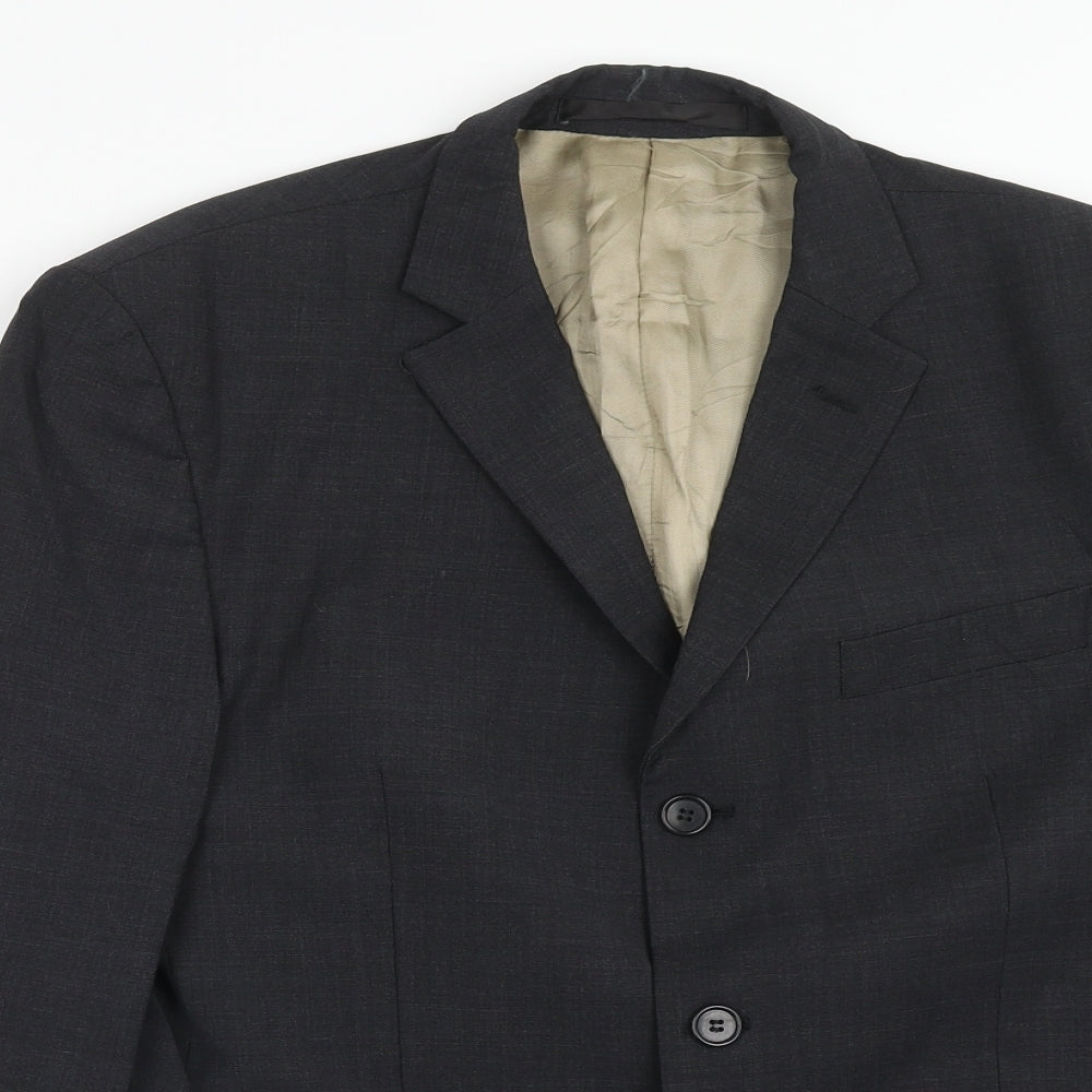 Marks and Spencer Mens Grey Wool Jacket Blazer Size 40