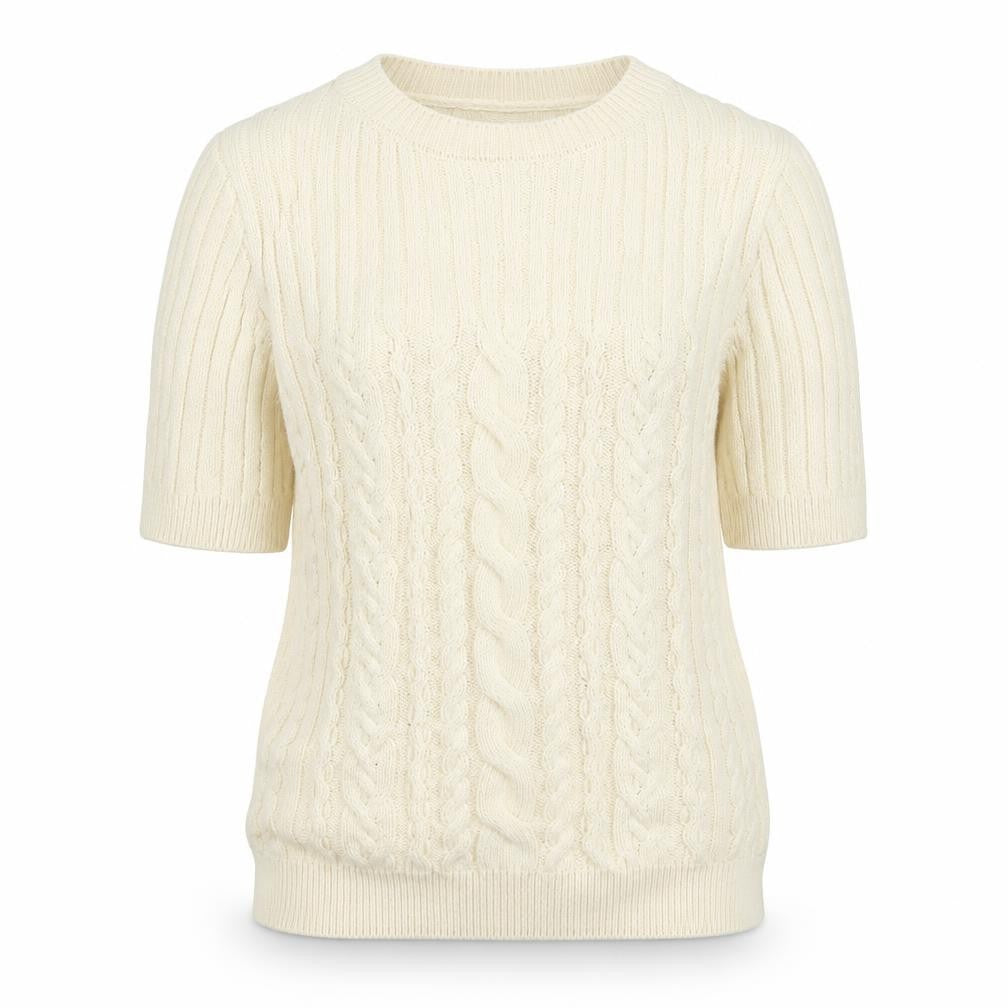 Per Una Womens Ivory Round Neck Cotton Pullover Jumper Size 10