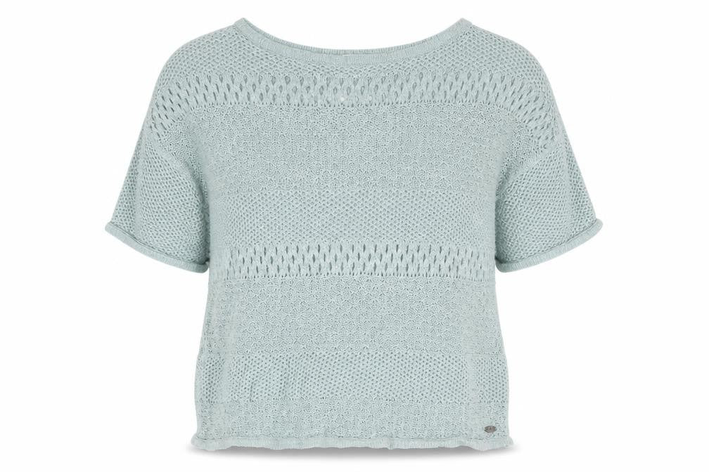 EDC Womens Blue Boat Neck Polyester Pullover Jumper Size L