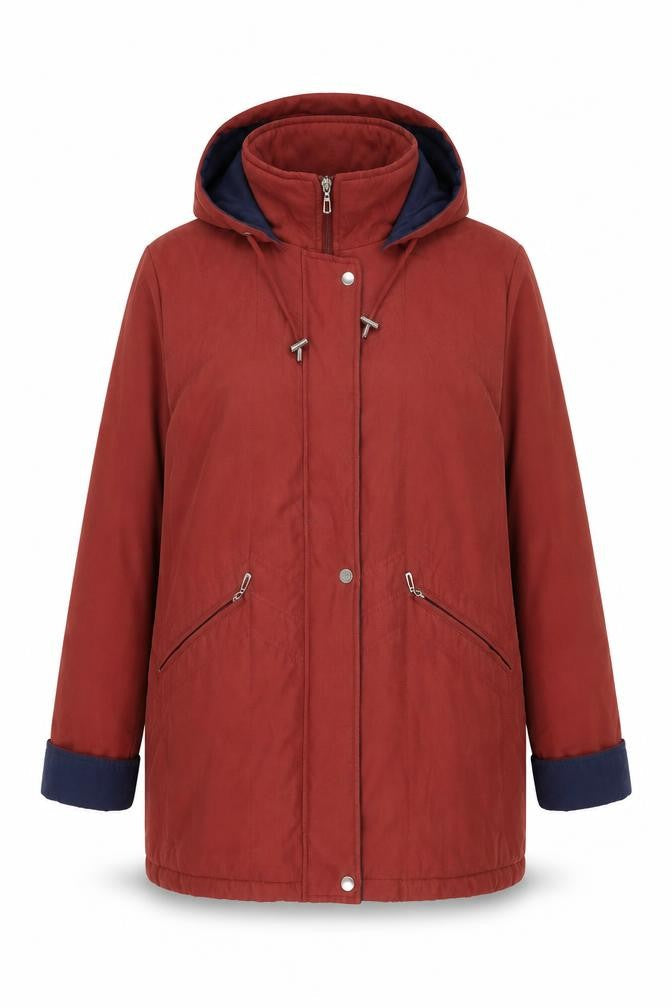 Wishwood Womens Orange Overcoat Coat Size 16 Zip