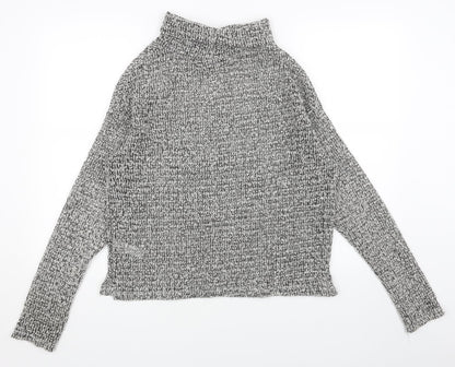 Topshop Womens Grey Roll Neck Acrylic Pullover Jumper Size 8
