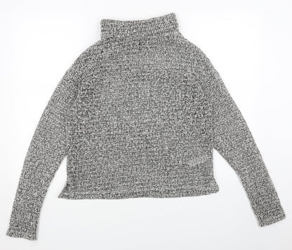 Topshop Womens Grey Roll Neck Acrylic Pullover Jumper Size 8