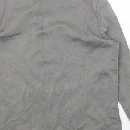 Per Una Womens Grey Viscose Basic T-Shirt Size 14 Round Neck