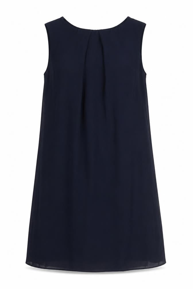 Primark Womens Blue Polyester A-Line Size 8 Boat Neck Button