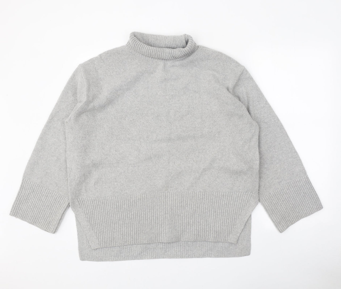 H&M Womens Grey Roll Neck Polyester Pullover Jumper Size S