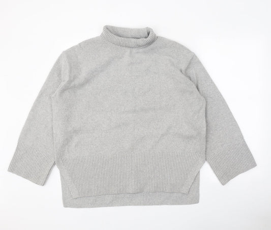 H&M Womens Grey Roll Neck Polyester Pullover Jumper Size S