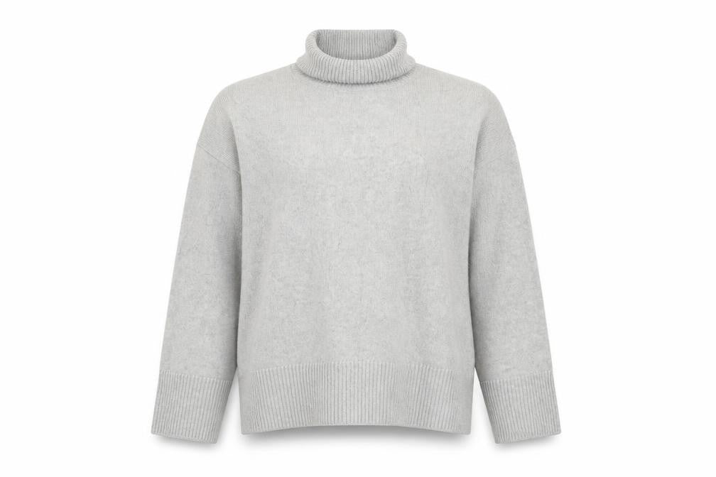 H&M Womens Grey Roll Neck Polyester Pullover Jumper Size S