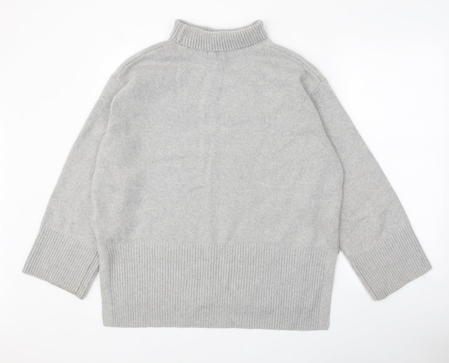 H&M Womens Grey Roll Neck Polyester Pullover Jumper Size S