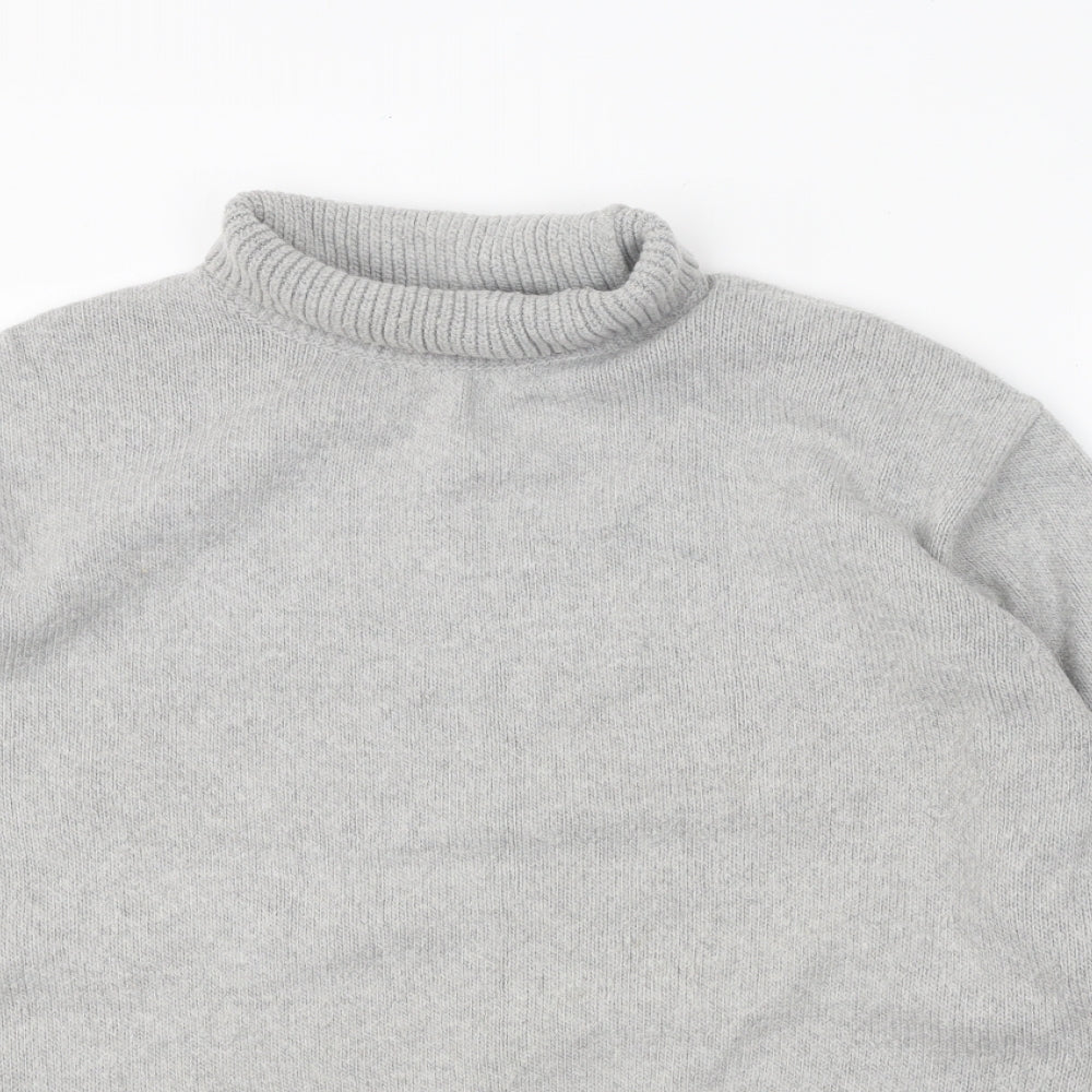 H&M Womens Grey Roll Neck Polyester Pullover Jumper Size S