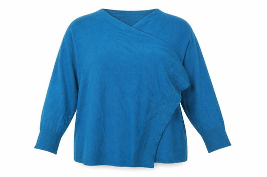 Tu Womens Blue V-Neck Acrylic Cardigan Jumper Size 12