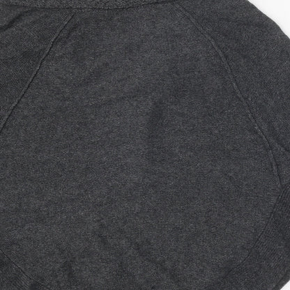 Crafted Womens Grey Roll Neck Acrylic Cape Jumper Size 10