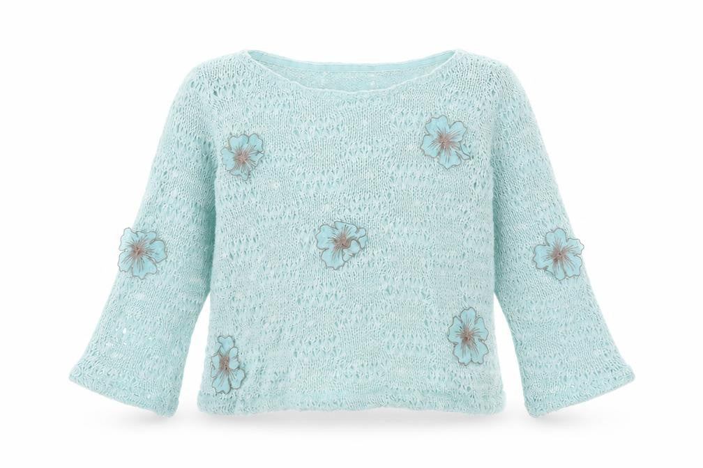 Sulk Girls Blue Boat Neck Viscose Pullover Jumper Size 12 Years Pullover