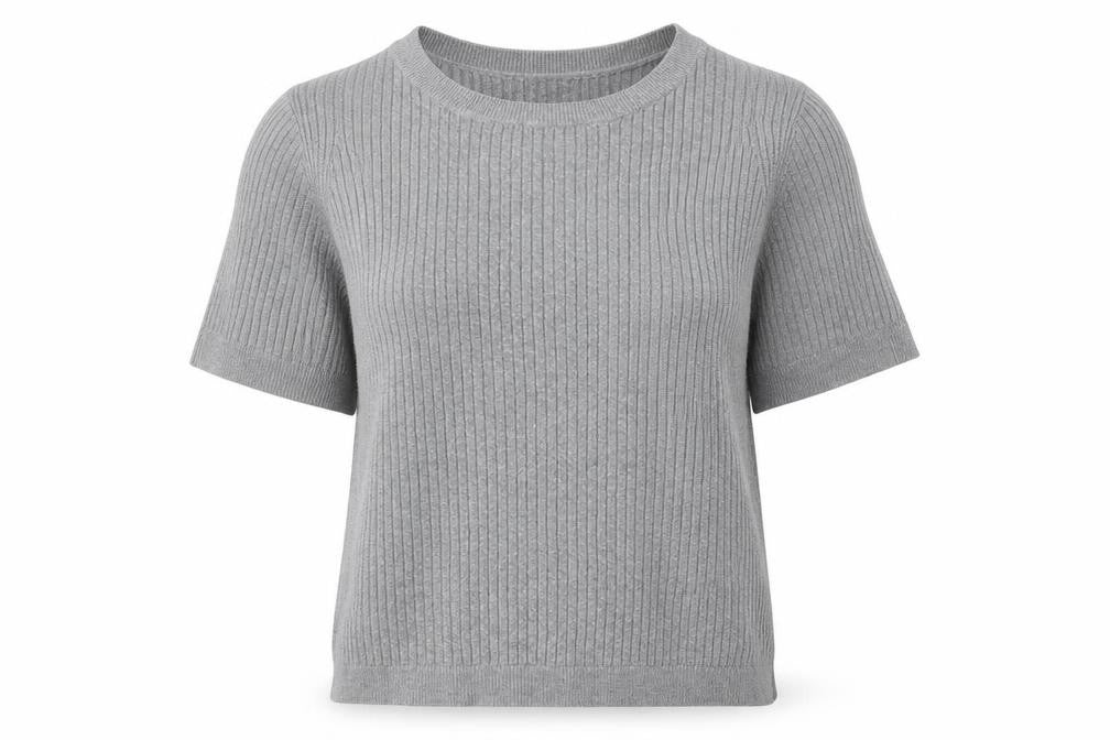 TU Womens Grey Round Neck Viscose Pullover Jumper Size 12