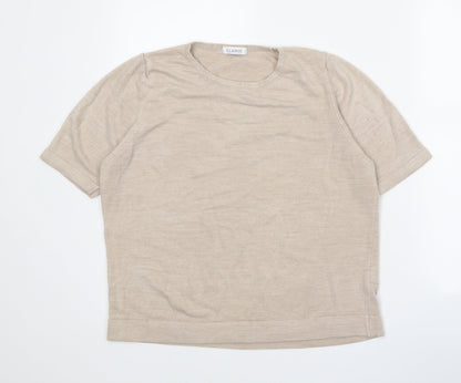 Classics Womens Beige Round Neck Acrylic Pullover Jumper Size 18