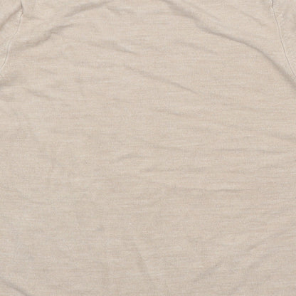 Classics Womens Beige Round Neck Acrylic Pullover Jumper Size 18