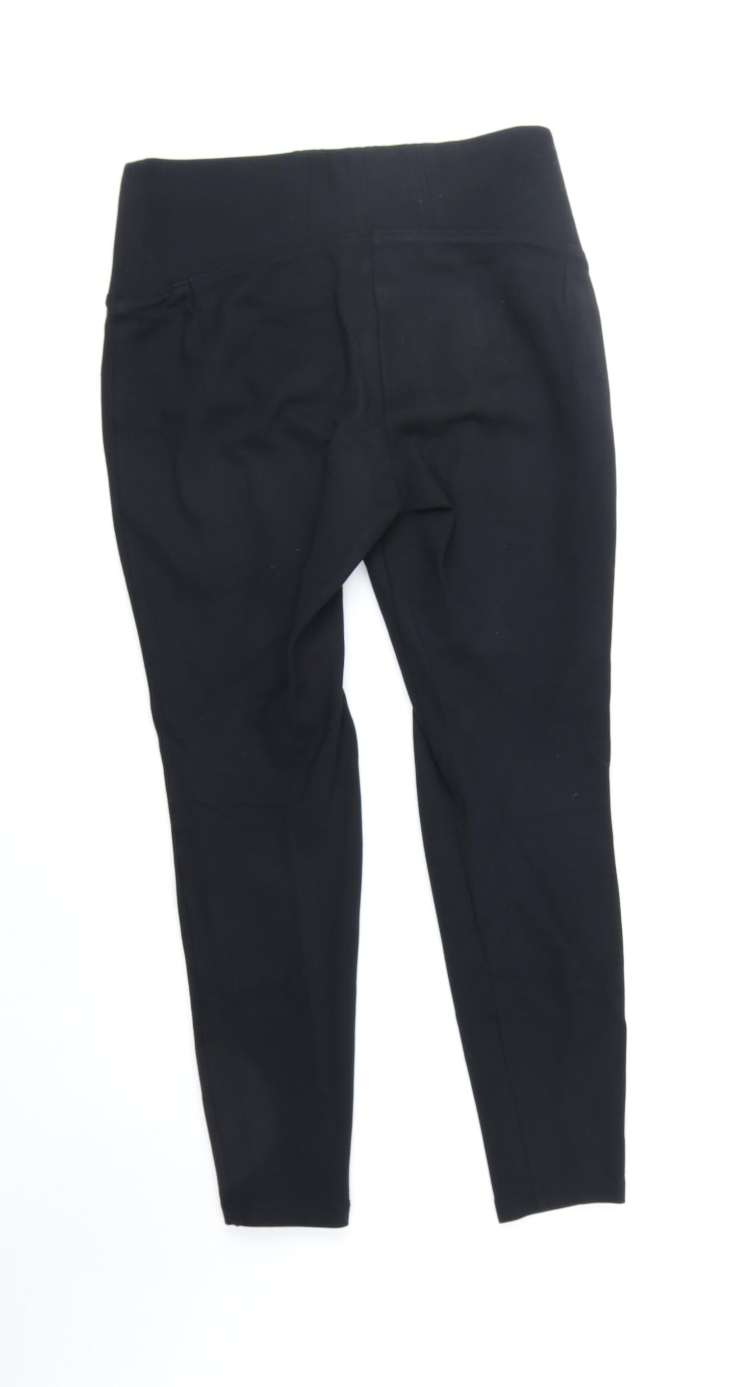 Marks and Spencer Womens Black Viscose Trousers Size 10 Regular