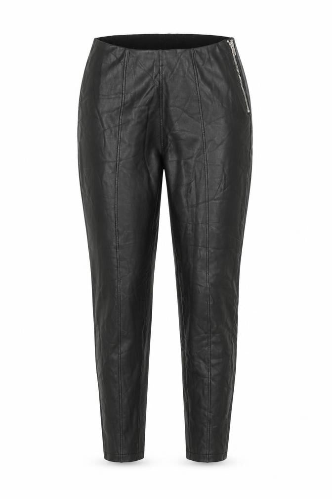 New Look Womens Black Polyester Trousers Size 12 Regular Zip