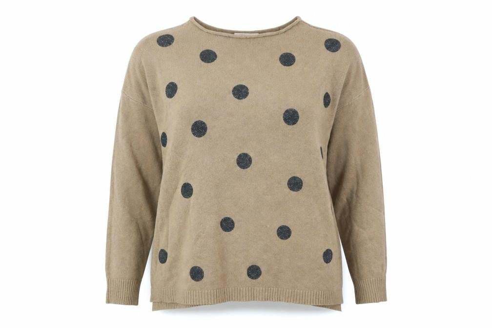 Sweet Lady Womens Brown Round Neck Polyamide Pullover Jumper Size S