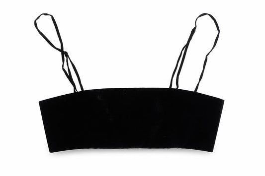 Zara Womens Black Polyester Cropped Tank Size M Square Neck