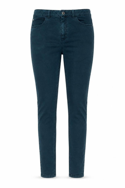 Marks & Spencer Womens Green Cotton Skinny Jeans Size 32 in Regular Button