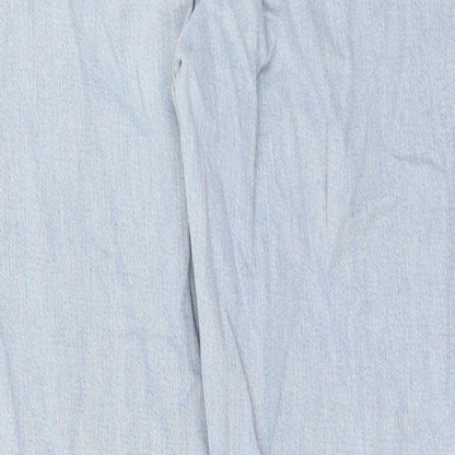 SHEIN Womens Blue Cotton Tapered Jeans Size S Regular Button