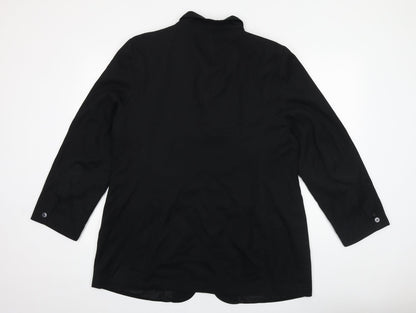 Preworn Mens Black Polyester Jacket Blazer Size 40