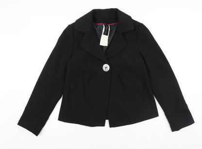 Evie Collection Womens Black Jacket Blazer Size 10 Button
