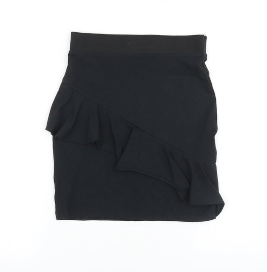 OVS Womens Black Cotton Straight & Pencil Skirt Size 24 in