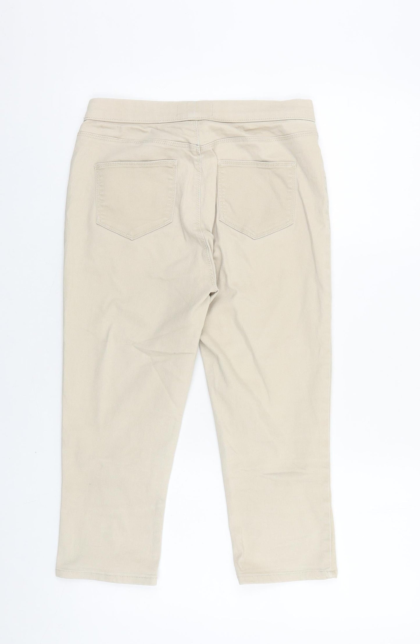 Preworn Womens Beige Cotton Jegging Jeans Size 10 Regular - 19in inside leg