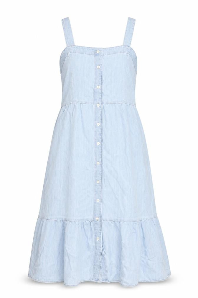 Gap Womens Blue 100% Cotton A-Line Size 6 Square Neck Button