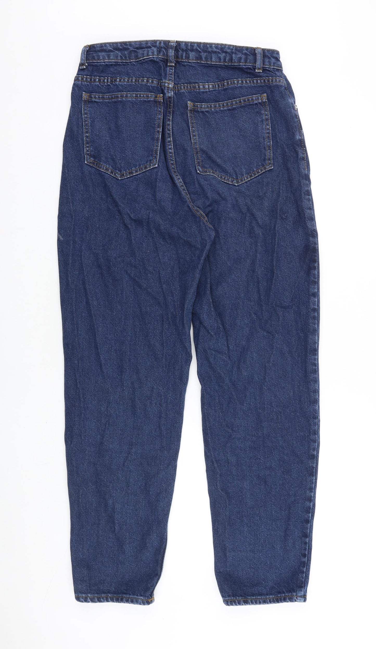 ASOS Womens Blue Cotton Straight Jeans Size 30 in L30 in Regular Zip