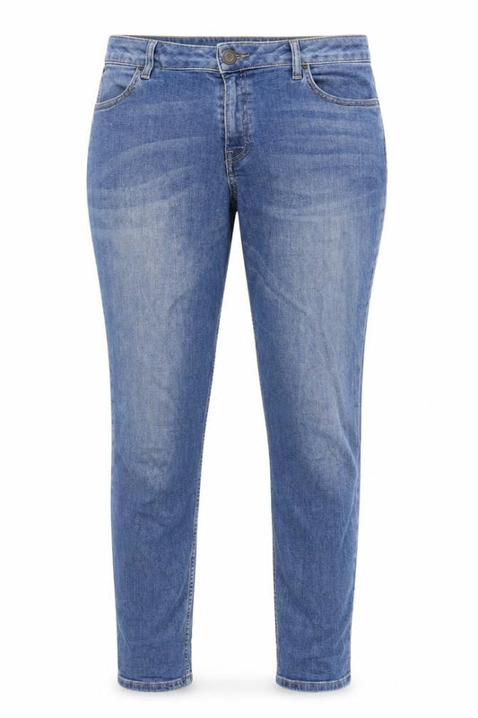 Womens Blue Cotton Skinny Jeans Size 35 in L30 in Regular Zip