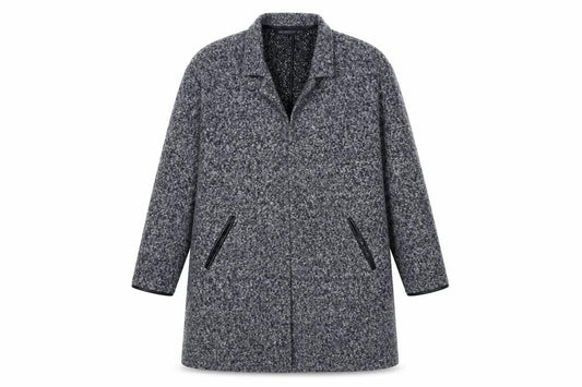 Marks & Spencer Womens Blue Geometric Overcoat Coat Size 16