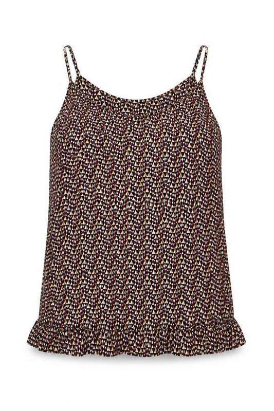 United Colors of Benetton Womens Multicoloured Geometric Polyester Camisole Tank Size S V-Neck