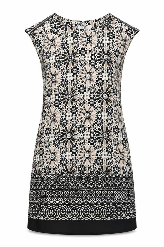 Wallis Womens Black Geometric Polyester A-Line Size S Round Neck Pullover