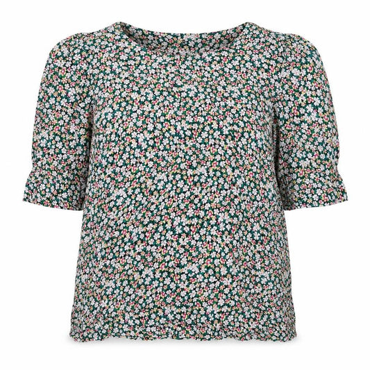 Marks and Spencer Womens Multicoloured Floral Viscose Basic Blouse Size 8 Round Neck