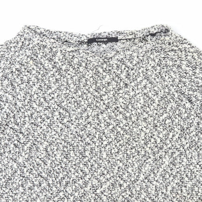 George Womens Grey Boat Neck Polyester Pullover Jumper Size 12
